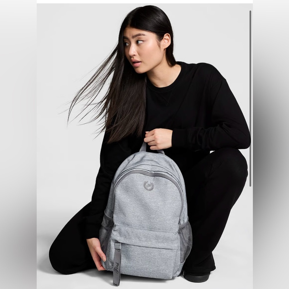 Victoria's Secret PINK Ivy Classic Canvas Backpack - Gray